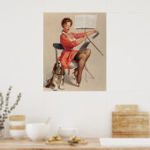 Puppy Leren Een Song Pin Up Poster (Keuken)