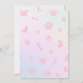 Puppy Lets Pawty Verjaardagsfeestje Meisje 3e Verj Kaart (Achterkant)