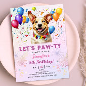Puppy Lets Pawty Verjaardagsfeestje Meisje 8e Verj Kaart