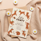 Puppy Let's Pawty verjaardagsfeestje uitnodiging