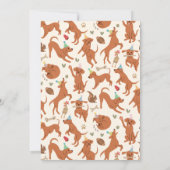 Puppy Let's Pawty verjaardagsfeestje uitnodiging (Achterkant)