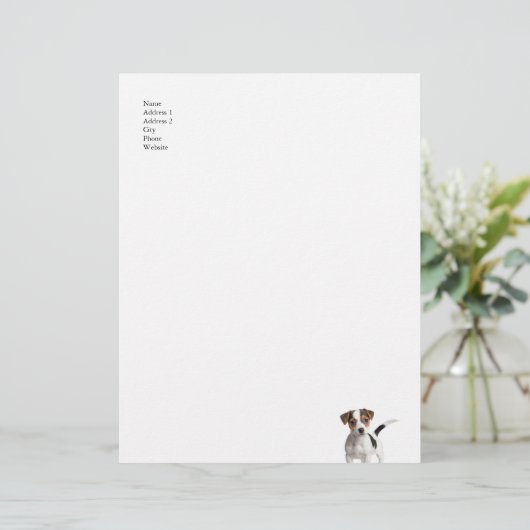 Puppy Letterhead Briefhoofd Ontwerp (Staand voorkant)