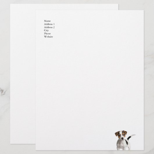 Puppy Letterhead Briefhoofd Ontwerp (Voorkant / Achterkant)