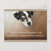 Puppy Lick Therapy Dog Briefkaart (Voorkant)