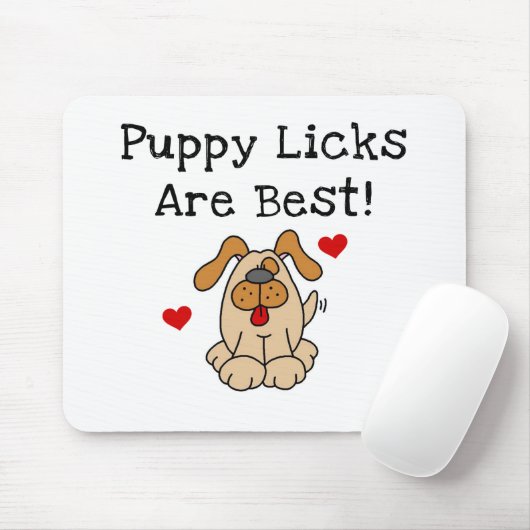 Puppy Licks Zijn Beste Tshirts En Gifts Muismat (Met muis)