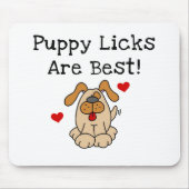 Puppy Licks Zijn Beste Tshirts En Gifts Muismat (Voorkant)