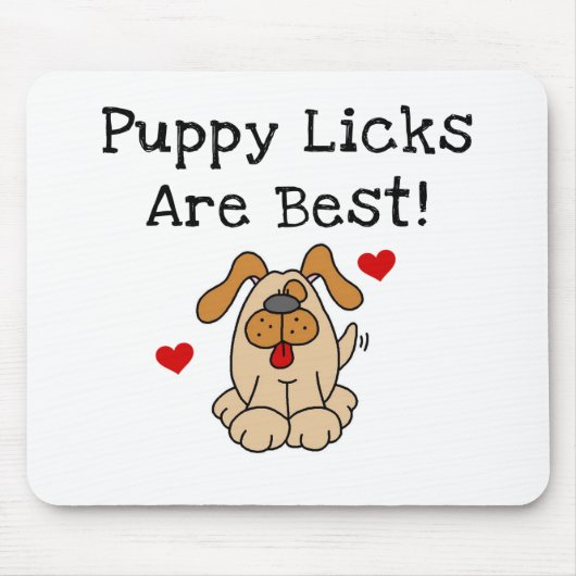 Puppy Licks Zijn Beste Tshirts En Gifts Muismat (Voorkant)