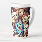 Puppy liefde alsjeblieft latte mok (Rechterhoek)