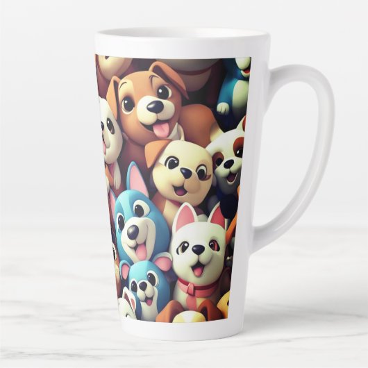 Puppy liefde alsjeblieft latte mok (Rechts)