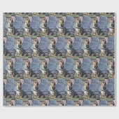 Puppy liefde Beagle en papa digitale kunst Cadeaupapier (Vlak)