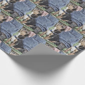 Puppy liefde Beagle en papa digitale kunst Cadeaupapier (Hoek)