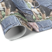 Puppy liefde Beagle en papa digitale kunst Cadeaupapier (Rol Hoek)