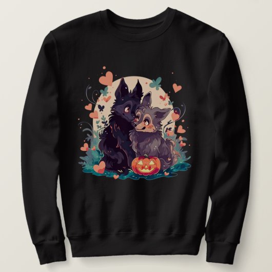 Puppy Liefde Halloween Trui (Design voorkant)