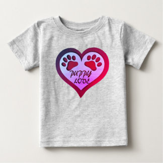 Puppy Liefde hart met pootafdrukken