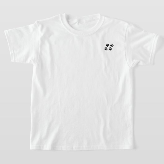 Puppy Liefde hart met pootafdrukken T-shirt (Laagn)