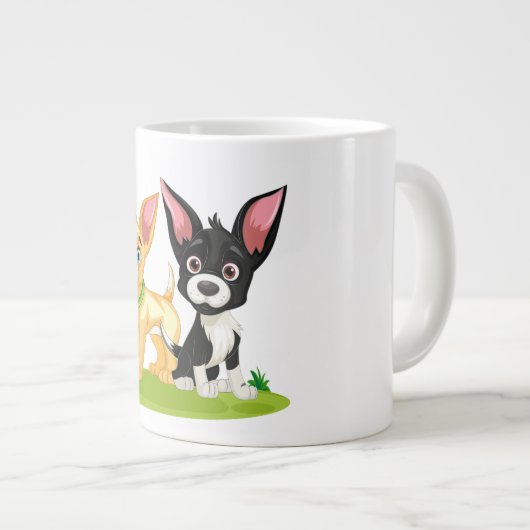 Puppy liefde is de beste liefde grote koffiekop (Voorkant rechts)