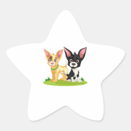 Puppy liefde is de beste liefde ster sticker