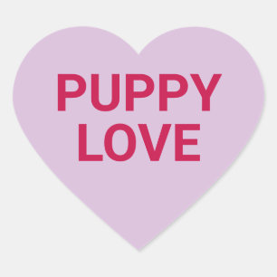 Puppy liefde leuke leuke leuke Valentijnsdag conve Hart Sticker