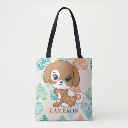 Puppy liefde lief klein puppy Canvas tas (Voorkant)