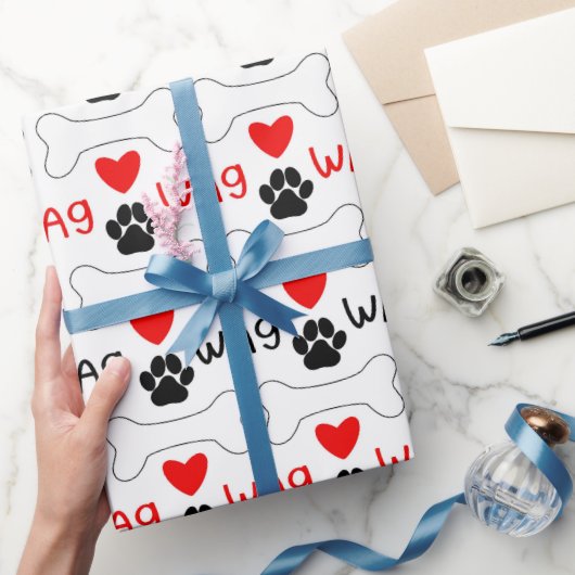 Puppy liefde patroon inpakpapier (Geschenken)
