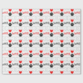 Puppy liefde patroon inpakpapier (Vlak)