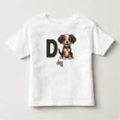 Puppy Liefde - Schattige D is voor Hond Peuter T-S Kinder Shirts (Voorkant)