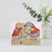  Puppy Liefde Valentijn Briefkaart (Staand voorkant)