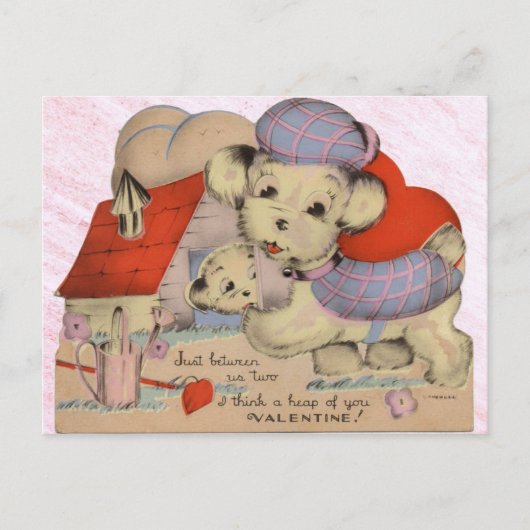  Puppy Liefde Valentijn Briefkaart (Voorkant)