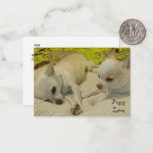 Puppy Liefde Valentijn Note Kaarten Notitiekaartje (Voorkant / Achterkant in situ)