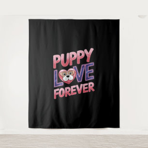 Puppy liefde voor altijd hond wandkleed