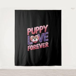 Puppy liefde voor altijd hond wandkleed