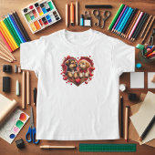 Puppy liefde voor Valentijns T-shirt