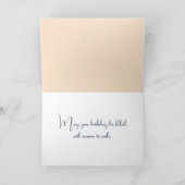 Puppy likken jongen's gezicht kaart (Binnen)