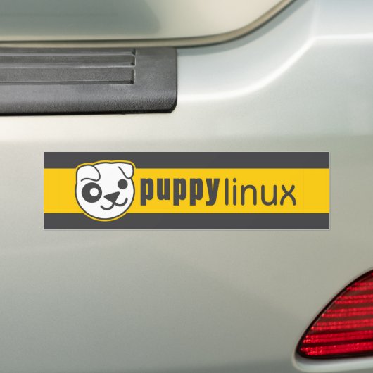 Puppy Linux-bumpersticker Bumpersticker (Op auto)