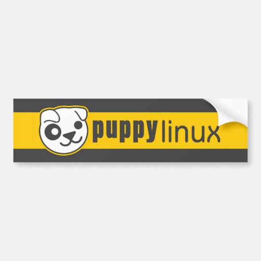 Puppy Linux-bumpersticker Bumpersticker (Voorkant)