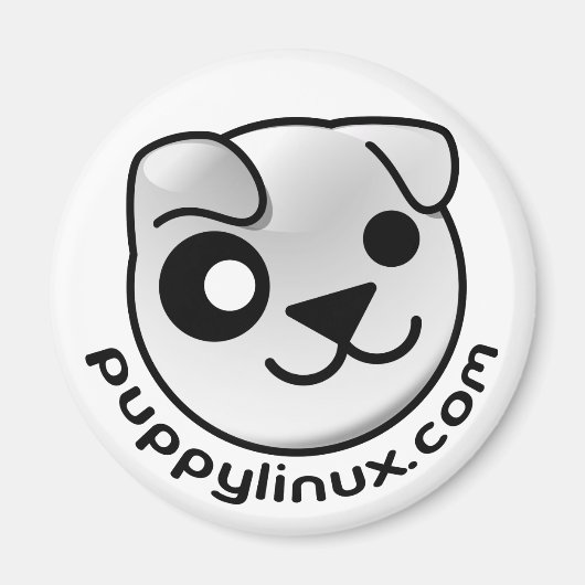 Puppy Linux dot com magneet (Voorkant)
