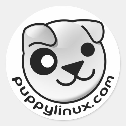 Puppy Linux dot com stickers (Voorkant)