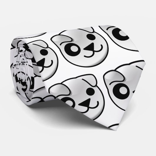 puppy Linux logo wit Stropdas (Opgerold)