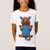 Puppy Long Hazard Dachshund Carrier T-shirt Kinder (Voorkant)