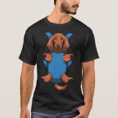 Puppy Long Hazard Dachshund Carrier T-shirt Mannen (Voorkant)