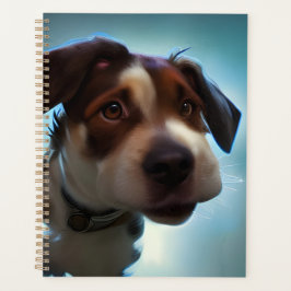 Puppy loopt in de ruimte planner
