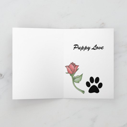 Puppy Love beroemd gemaakt door SRF Feestdagen Kaart (Binnen)
