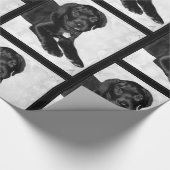 Puppy love black labrador cadeaupapier (Hoek)