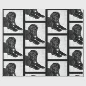 Puppy love black labrador cadeaupapier (Vlak)