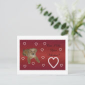 Puppy Love Briefkaart (Staand voorkant)