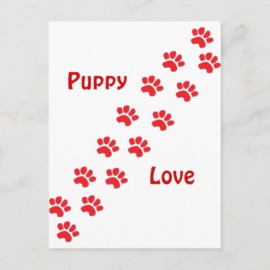 Puppy Love Briefkaart (Voorkant)