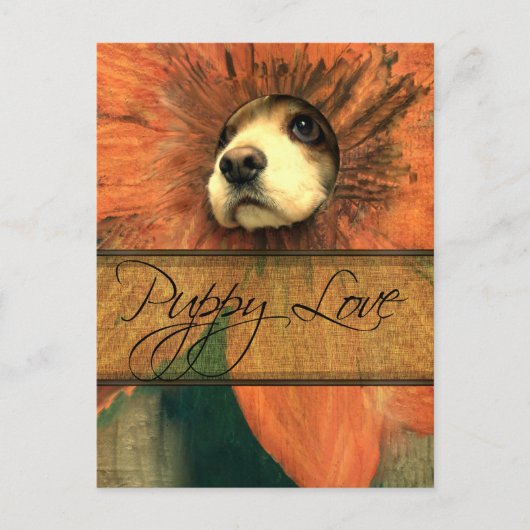 Puppy Love Briefkaart (Voorkant)