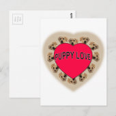 Puppy Love Briefkaart (Voorkant / Achterkant)