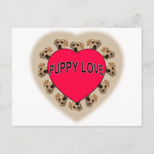 Puppy Love Briefkaart (Voorkant)