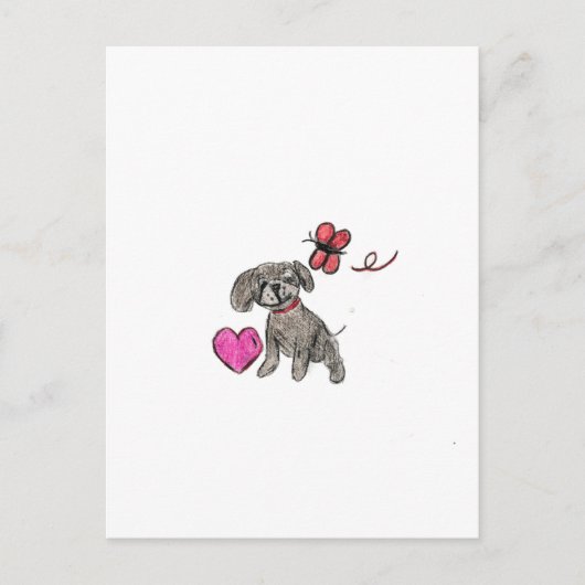 Puppy Love Briefkaart (Voorkant)